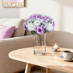 Flower Balls for Table Centerpieces: Purple & White Artificial Rose in Lilac, alternate view 2