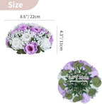 Flower Balls for Table Centerpieces: Purple & White Artificial Rose in Lilac, alternate view 3