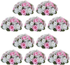 Flower Balls for Table Centerpieces: White & Pink Artificial Flowers in Pink