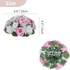 Flower Balls for Table Centerpieces: White & Pink Artificial Flowers in Pink, alternate view 3