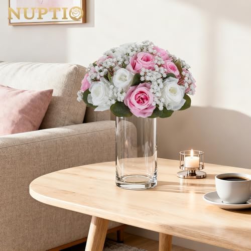 Flower Balls for Table Centerpieces: White & Pink Artificial Flowers in Pink, alternate view 6