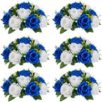 Flower Balls for Wedding Centerpieces - 6 Pcs 9.5 inch Diameter Fake Flower Ball Arrangement Bouquet Party