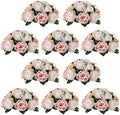 Flower Balls for Wedding Centrepieces - 10 Pcs 9.5in Diameter Artificial Flower Ball Arrangement Bouquet Peachy
