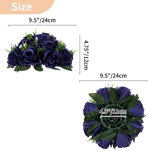 Flower Balls for Wedding Centrepieces - 2 Pcs 9.5in Diameter Artificial Flower Ball Arrangement Bouquet Party, alternate view