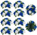 Flower Balls Wedding Rose Centerpieces for Wedding Table, 10 Pcs in 9.5"x4.75" in Royal Blue White