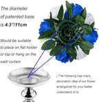 Flower Balls Wedding Rose Centerpieces for Wedding Table, 10 Pcs in 9.5"x4.75" in Royal Blue White, alternate view 5