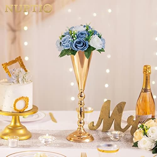 Flower Balls Wedding Table Centerpieces, Dusty Blue & White Roses in Dusty Blue & White, alternate view 2
