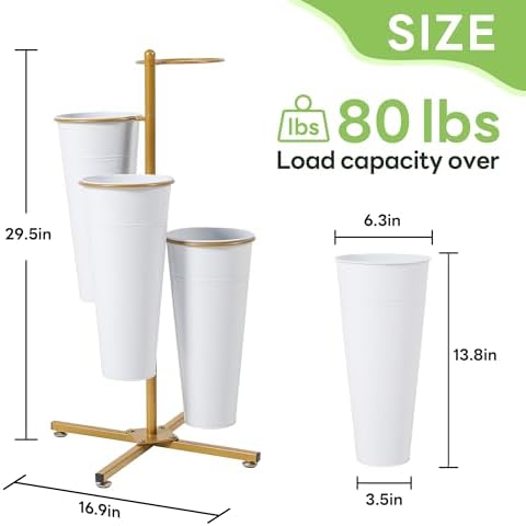 Flower Bar Stand, Freestanding Metal Flower Display Stand for Wedding, alternate view 2