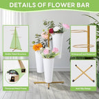 Flower Bar Stand, Freestanding Metal Flower Display Stand for Wedding, alternate view 3