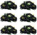Flower Centerpieces for Wedding Tables: Black, 6 Packs in Black