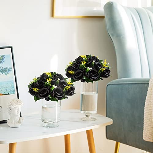 Flower Centerpieces for Wedding Tables: Black, 6 Packs in Black, alternate view 2
