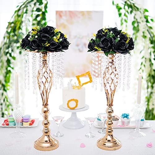 Flower Centerpieces for Wedding Tables: Black, 6 Packs in Black, alternate view 4