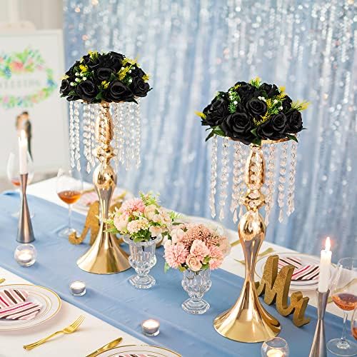 Flower Centerpieces for Wedding Tables: Black, 6 Packs in Black, alternate view 5