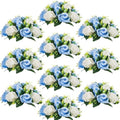 Flower Centerpieces for Wedding Tables: Blue & White, 10 Packs in Blue & White