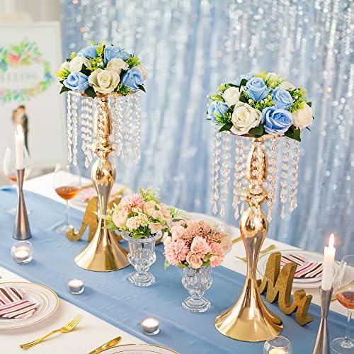 Flower Centerpieces for Wedding Tables: Blue & White, 10 Packs in Blue & White, alternate view 2