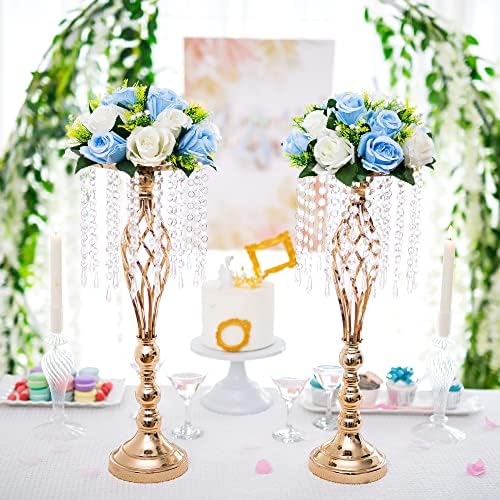 Flower Centerpieces for Wedding Tables: Blue & White, 2 Packs in Blue & White, alternate view 4