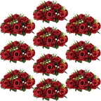 Flower Centerpieces for Wedding Tables: Crimson, 10 Packs in Crimson