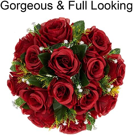 Flower Centerpieces for Wedding Tables: Crimson, 10 Packs in Crimson, alternate view 6