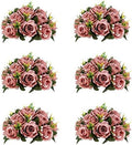 Flower Centerpieces for Wedding Tables: Dusty Rose, 6 Packs in Dusty Rose