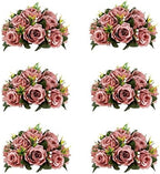 Flower Centerpieces for Wedding Tables: Dusty Rose, 6 Packs in Dusty Rose