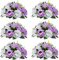 Flower Centerpieces for Wedding Tables: Lilac & White, 6 Packs in Lilac & White