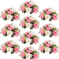 Flower Centerpieces for Wedding Tables: Pink & White, 10 Packs in Pink & White