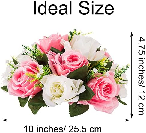 Flower Centerpieces for Wedding Tables: Pink & White, 6 Packs in Pink & White, alternate view 3