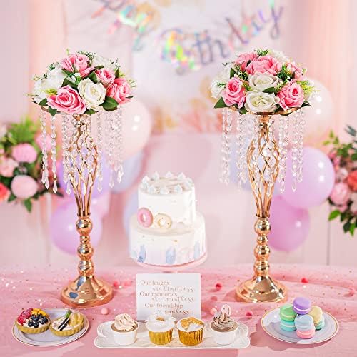 Flower Centerpieces for Wedding Tables: Pink & White, 6 Packs in Pink & White, alternate view 4