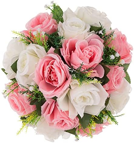 Flower Centerpieces for Wedding Tables: Pink & White, 6 Packs in Pink & White, alternate view 6