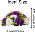 Flower Centerpieces for Wedding Tables: Purple & White, 6 Packs in Purple & White, alternate view 3