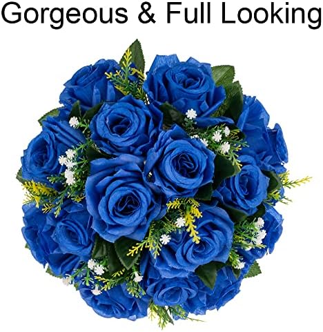 Flower Centerpieces for Wedding Tables: Royal Blue, 10 Packs in Royal Blue, alternate view 6