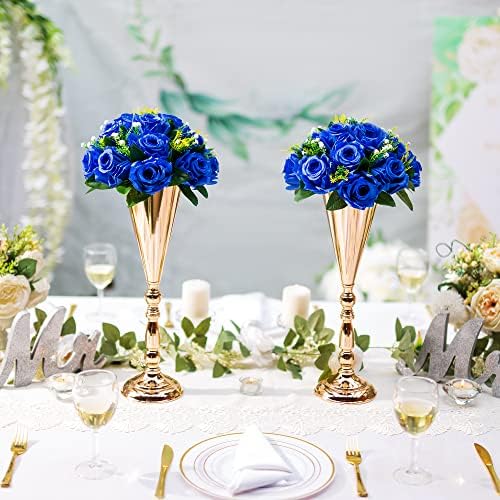 Flower Centerpieces for Wedding Tables: Royal Blue, 6 Packs in Royal Blue, alternate view 2
