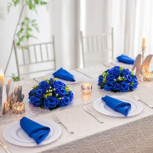 Flower Centerpieces for Wedding Tables: Royal Blue, 6 Packs in Royal Blue, alternate view 4