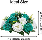 Flower Centerpieces for Wedding Tables: Teal & White, 2 Packs in Teal & White, alternate view 3