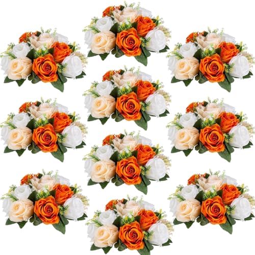Flower Centerpieces for Wedding Tables: Wedding Table Decorations Orange Flower Balls Centerpieces for