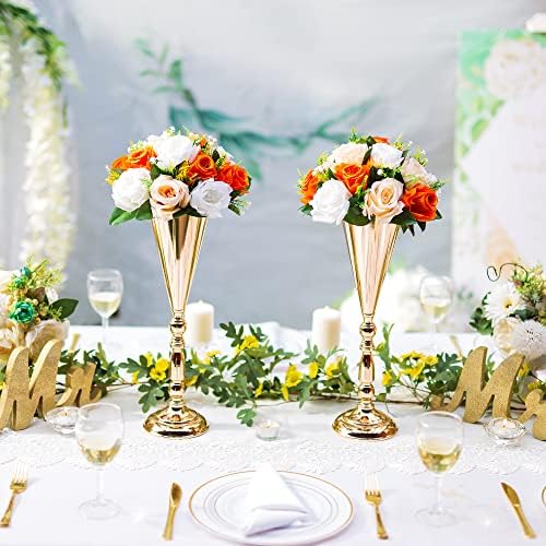 Flower Centerpieces for Wedding Tables: Wedding Table Decorations Orange Flower Balls Centerpieces for, alternate view 2