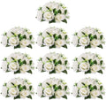 Flower Centerpieces for Wedding Tables: White, 10 Packs in Pure White