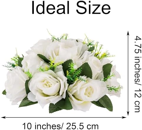 Flower Centerpieces for Wedding Tables: White, 10 Packs in Pure White, alternate view 3