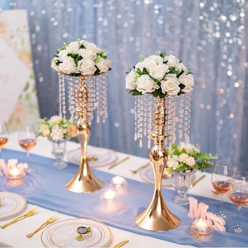 Flower Centerpieces for Wedding Tables: White, 10 Packs in Pure White, alternate view 4