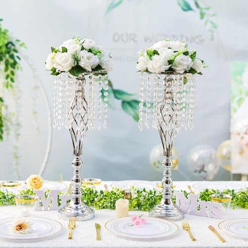 Flower Centerpieces for Wedding Tables: White, 10 Packs in Pure White, alternate view 5