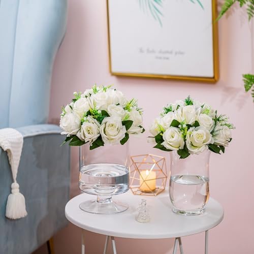 Flower Centerpieces for Wedding Tables: White, 10 Packs in Pure White, alternate view 6