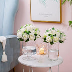 Flower Centerpieces for Wedding Tables: White, 10 Packs in Pure White, alternate view 6