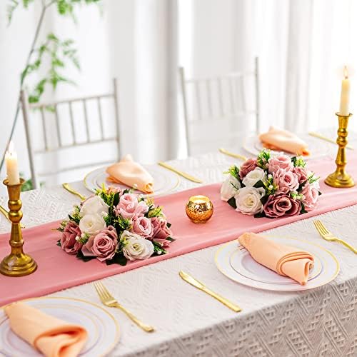 Flower Centerpieces Wedding Tables: Dusty Rose & White, 10 Packs in Dusty Rose & White, alternate view 2