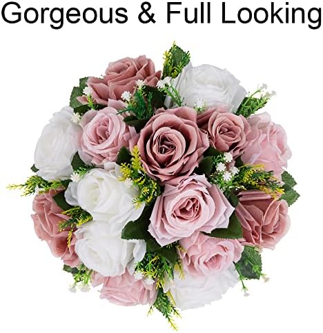 Flower Centerpieces Wedding Tables: Dusty Rose & White, 10 Packs in Dusty Rose & White, alternate view 6