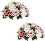 Flower Centerpieces Wedding Tables: Dusty Rose & White, 2 Packs in Dusty Rose & White
