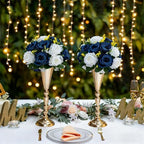 Flower Centerpieces Wedding Tables: Navy Blue & White, 2 Packs in Navy Blue & White, alternate view 2