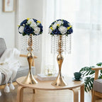 Flower Centerpieces Wedding Tables: Navy Blue & White, 2 Packs in Navy Blue & White, alternate view 6