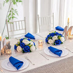 Flower Centerpieces Wedding Tables: Royal Blue & White, 2 Packs in Royal Blue White, alternate view 2