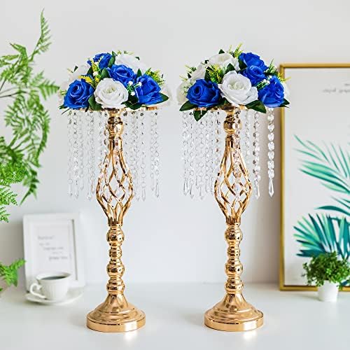 Flower Centerpieces Wedding Tables: Royal Blue & White, 2 Packs in Royal Blue White, alternate view 5