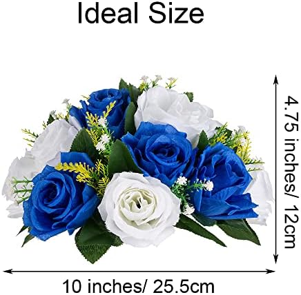 Flower Centerpieces Wedding Tables: Royal Blue & White, 6 Packs in Royal Blue White, alternate view 3